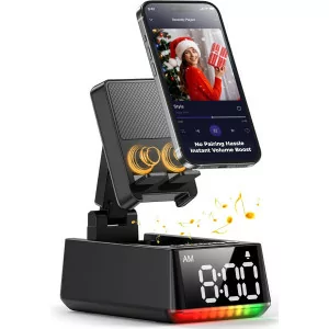 Bluetooth Speaker & Phone Stand Gift for Men & Women – HD Sound, Anti-Slip