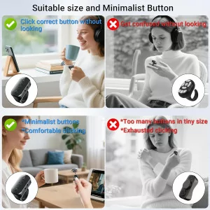Wireless Scrolling Ring Remote for TikTok, YouTube & Kindle Apps
