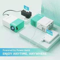 Mini Portable Outdoor LED Projector for Home Theater - Compatible with Devices