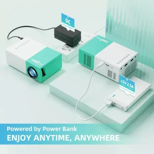 Mini Portable Outdoor LED Projector for Home Theater - Compatible with Devices