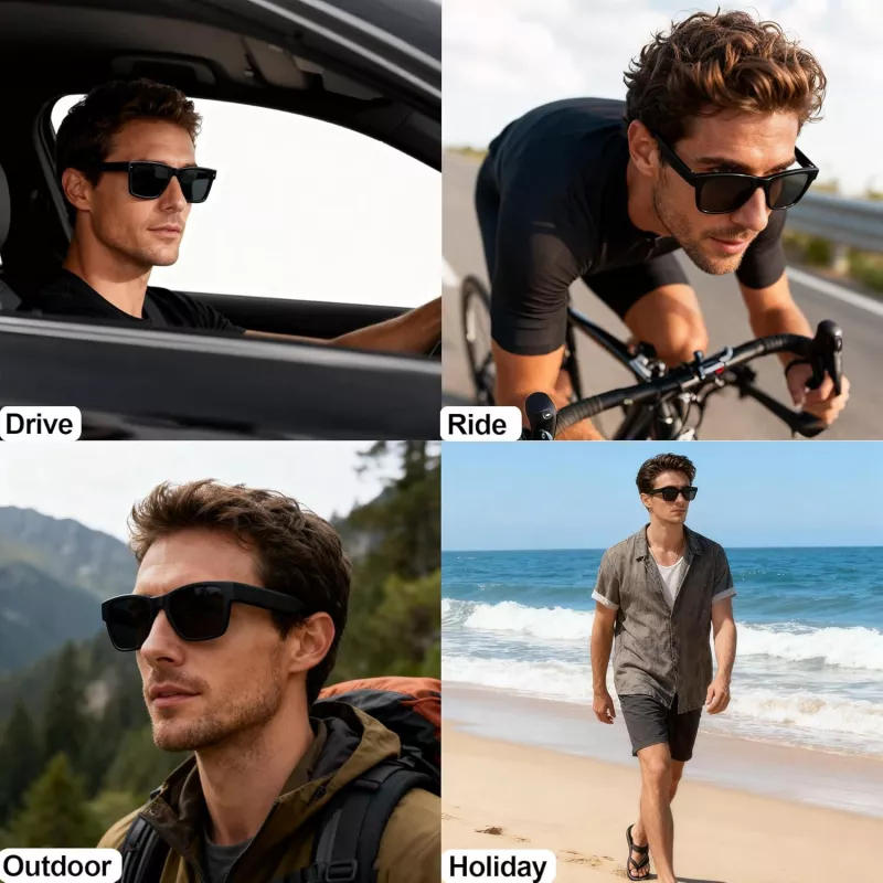 Lunettes AI Bluetooth avec Verres Changeant Couleur & Traduction