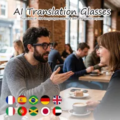 Lunettes AI Bluetooth avec Verres Changeant Couleur & Traduction