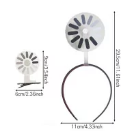 5-Piece Abstract Brain Loading Headband Hairpin - Rotatable & Fun