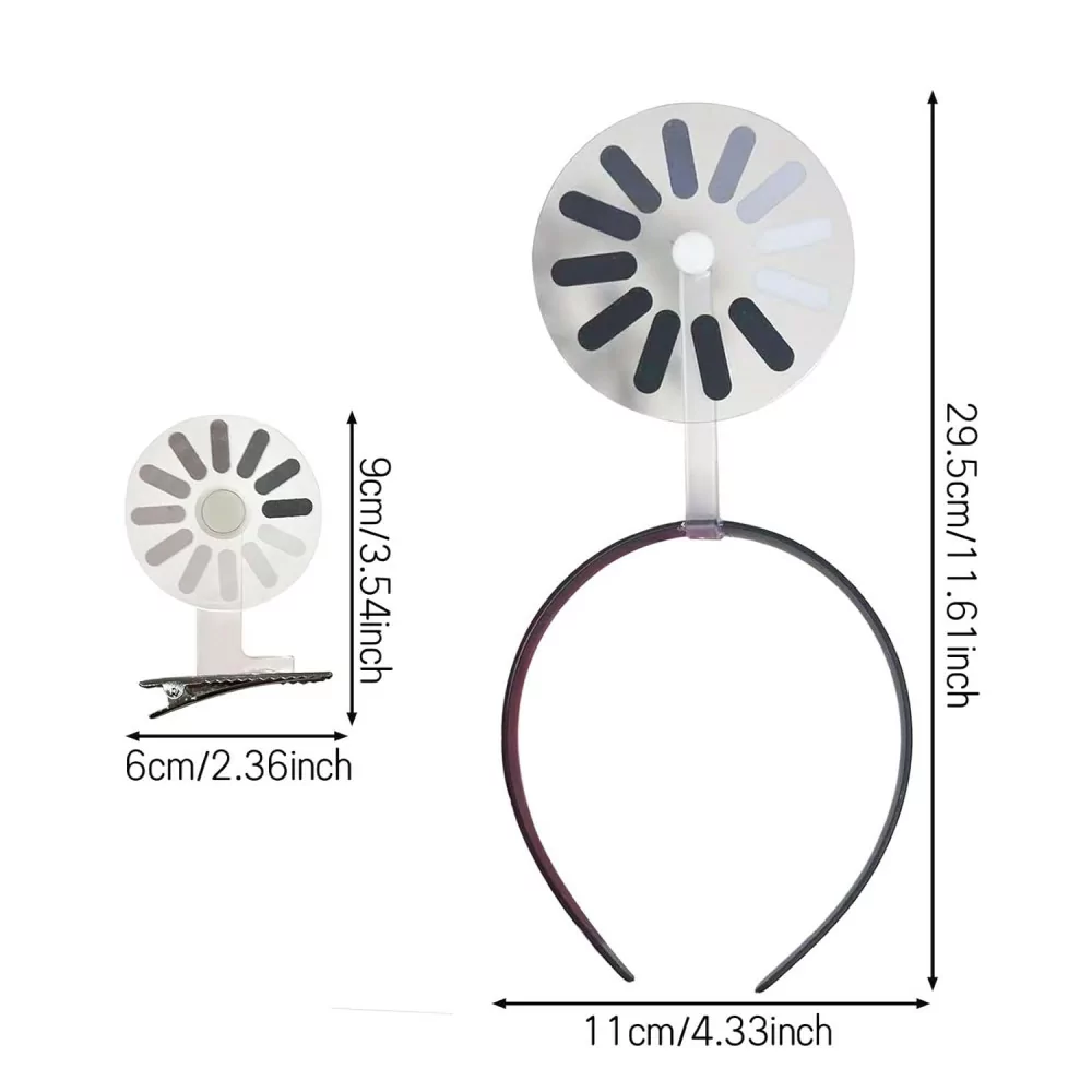 5-Piece Abstract Brain Loading Headband Hairpin - Rotatable & Fun