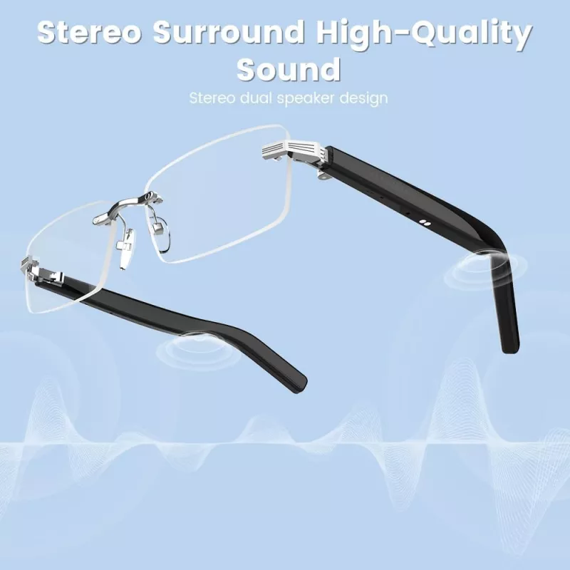 Lunettes Intelligentes Sans Monture Bluetooth & Commande Vocale