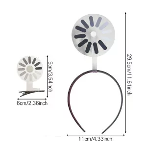 5-Piece Abstract Brain Loading Headband Hairpin - Rotatable & Fun