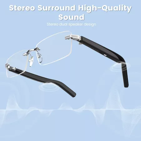 Lunettes Intelligentes Sans Monture Bluetooth & Commande Vocale
