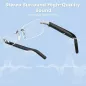 Lunettes Intelligentes Sans Monture avec Bluetooth, Prise Photo à Distance, Protection UV et Commande Vocale