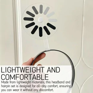 5-Piece Abstract Brain Loading Headband Hairpin - Rotatable & Fun