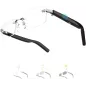Lunettes Intelligentes Sans Monture avec Bluetooth, Prise Photo à Distance, Protection UV et Commande Vocale