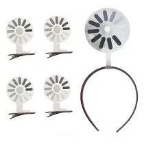 5-Piece Abstract Brain Loading Headband Hairpin - Rotatable & Fun