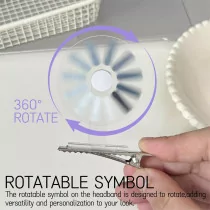 5-Piece Abstract Brain Loading Headband Hairpin - Rotatable & Fun