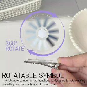 5-Piece Abstract Brain Loading Headband Hairpin - Rotatable & Fun