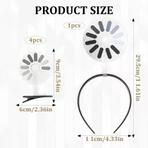 Funny 5-Piece Hair Clip & Headband Set for Women and Girls – Party Ready