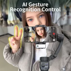 Stabilisateur 3-Axes Smartphone avec Lumière & Suivi AI