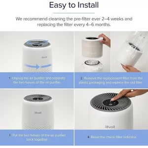 LEVOIT Core Mini-P Replacement Filter - HEPA Carbon Air Purifier, 1 Pack