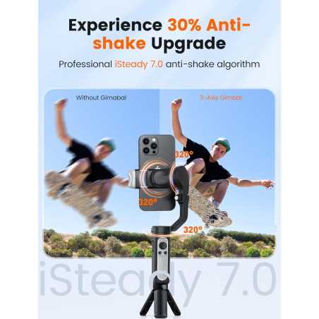 Hohem iSteady V2S 3-Axis Smartphone Gimbal Stabilizer with AI Tracking