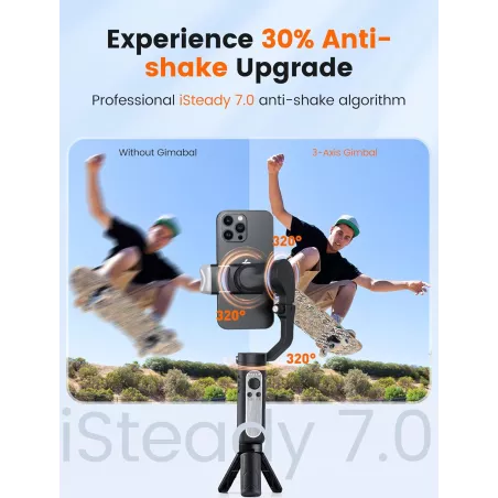 Stabilisateur Hohem iSteady V2S 3-Axes pour Smartphone, AI