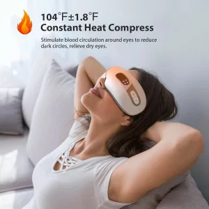 Rechargeable Eye Massager with Heat & Cooling for Migraines & Sleep
