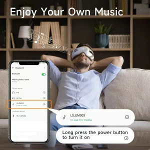 Rechargeable Eye Massager with Heat & Cooling for Migraines & Sleep