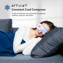 Rechargeable Eye Massager with Heat & Cooling for Migraines & Sleep