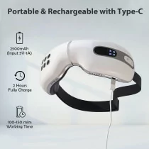 Rechargeable Eye Massager with Heat & Cooling for Migraines & Sleep
