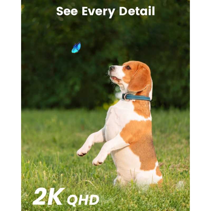 AOSU Wire-Free Solar Security Camera – 360° Panoramic 2K Night Vision