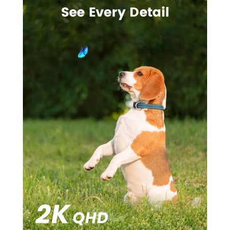 AOSU Wire-Free Solar Security Camera – 360° Panoramic 2K Night Vision