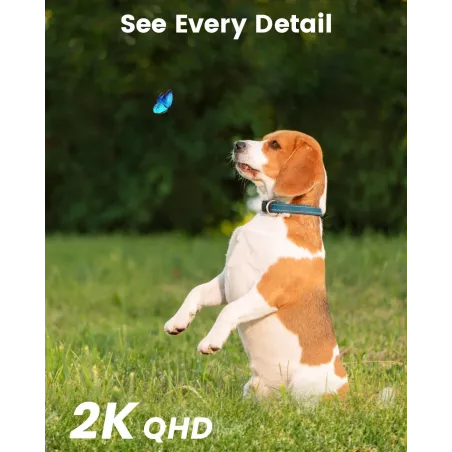 Caméra Solaire AOSU 2K Sans Fil - Sécurité Extérieure 360°