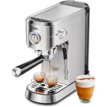 Gevi 20 Bar Espresso Maker with Milk Frother - Stainless Steel Coffee Machine
