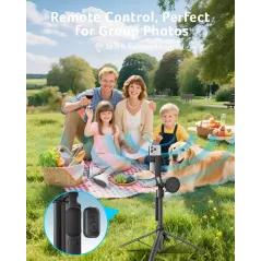 Trépied Auto Suivi Visage Acer 64 avec Lumière, Télécommande, Rotation 360° pour Smartphone et Caméra