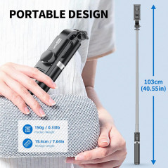 Selfie Stick Trépied Tout-en-Un Portable avec Télécommande