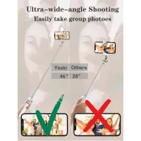 Trépied Selfie Stick 46 avec Télécommande Sans Fil et Lumière LED pour Smartphones iPhone & Android