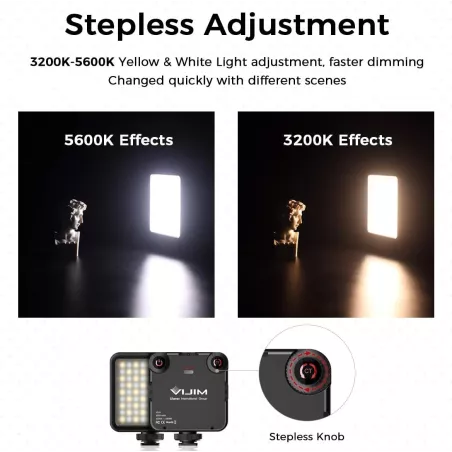 ULANZI VL-81 LED Vidéo Bi-Color 3000mAh 3200K-5600K CRI95