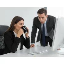 Decodyne Funny Coffee Mug – Gag Gift for Adults & Coworkers, 14oz Black