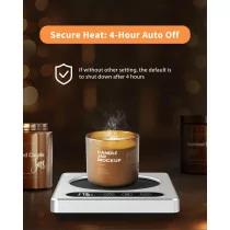 Maestri Coffee Mug Warmer with 4 Temps, Timer & Auto Shut-Off - Silver