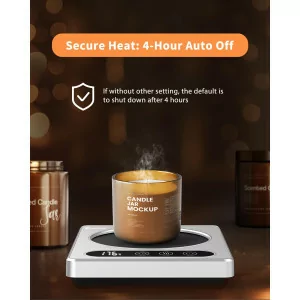 Maestri Coffee Mug Warmer with 4 Temps, Timer & Auto Shut-Off - Silver