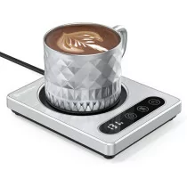 Maestri Coffee Mug Warmer with 4 Temps, Timer & Auto Shut-Off - Silver