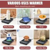 Electric Mug Warmer with Timer & 6-Temp Control – Smart Auto Shut Off