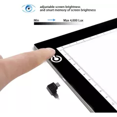 LitEnergy A4 LED Trace Light Pad USB Ajustable pour Dessin