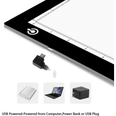LitEnergy A4 LED Trace Light Pad USB Ajustable pour Dessin