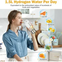 Upgrade Hydrogen Water Bottle - Portable 420ml Ionizer with SPE PEM Tech