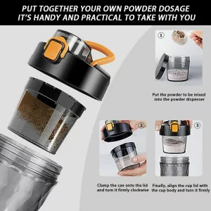 PROCHAIN 22oz Electric Protein Shaker Bottle – Portable, BPA-Free Mixer