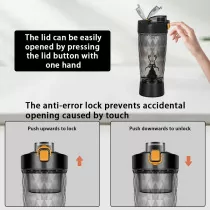 PROCHAIN 22oz Electric Protein Shaker Bottle – Portable, BPA-Free Mixer