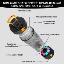 PROCHAIN 22oz Electric Protein Shaker Bottle – Portable, BPA-Free Mixer