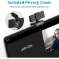 NexiGo N60 Webcam HD 1080P avec Microphone, Couverture Confidentialité, USB, Plug & Play pour Zoom/Skype