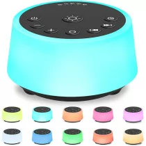 Color Noise Sound Machine with 10 Colors Night Light & 25 Soothing Sounds