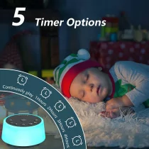 Color Noise Sound Machine with 10 Colors Night Light & 25 Soothing Sounds