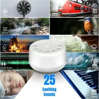 Easysleep White Noise Machine with 25 Sounds, Night Light & Timer