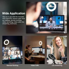 NEEWER Anneau Lumineux 5 avec Trépied Bureau et Clip pour Conférences Vidéo, Streaming & Enregistrement